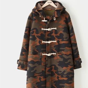 Men’s J.PRESS X TODD SNYDER CAMO HOODED TOGGLE COAT SZ L Retail $1,398.